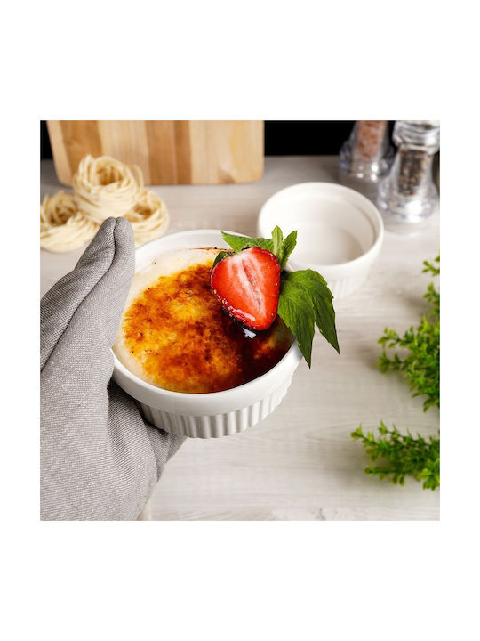 Excellent Houseware Serving Bowl Round made of Porcelain White with Diameter 9cm 2pcs