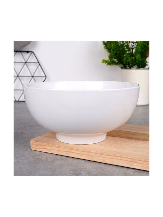 Excellent Houseware Serving Bowl Round made of Porcelain White with Diameter 20cm