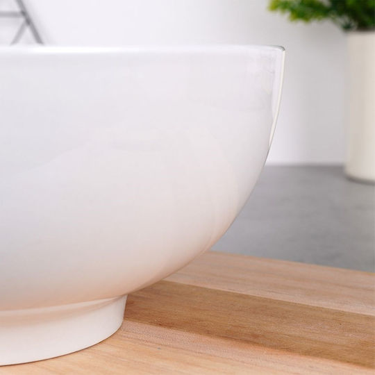 Excellent Houseware Купа за сервиране Кръгла от порцелан Бял с диаметър 20бр