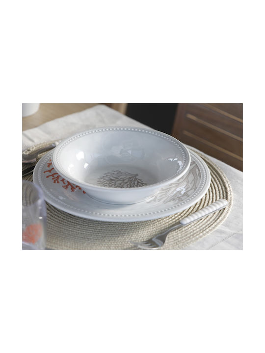 Unbreakable 100% Melamine Serving Bowl with Designs 15 cm Set of 6 Pieces Harmony Coral