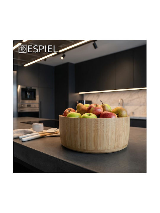 Espiel Μπωλ Σερβιρίσματος Στρογγυλό από Μπαμπού με Διάμετρο 24.5εκ. 2τμχ