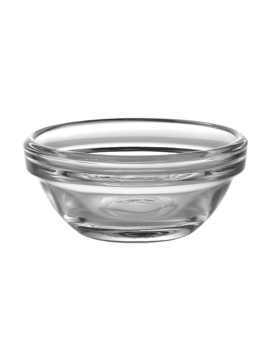 Uniglass Servierschüssel Rund Glas Transparent mit Durchmesser 7.5cm