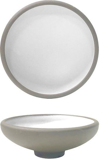 e-exoplismos Mat Serving Bowl Round Porcelain White with Diameter 15.4cm 24 Pieces