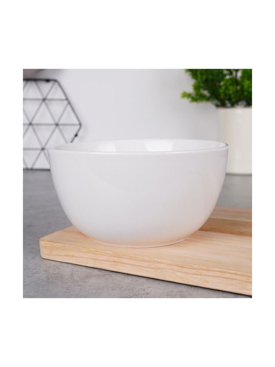 Excellent Houseware Serving Bowl Round made of Porcelain White with Diameter 15.5cm