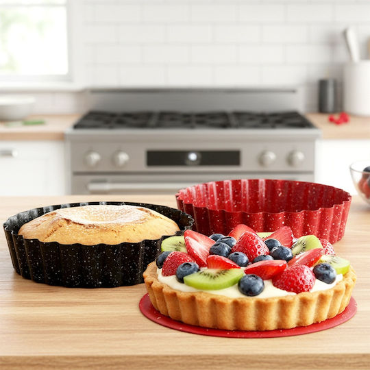 Orion Non-stick Tart Baking Pan with Removable Bottom 12x12cm 2pcs