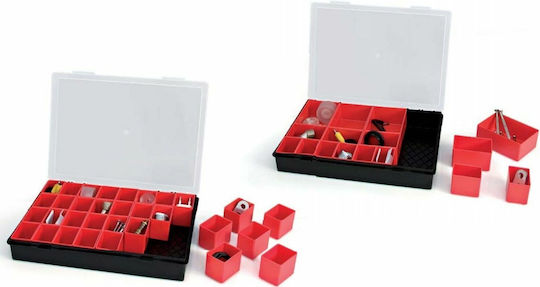 Tayg 330/50/16 Tool Compartment Organiser 16 Slot with Removable Box Red 33.5x24.7x5.4cm
