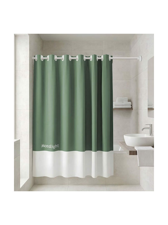 Estia Shower Curtain 180x200cm Mosslight
