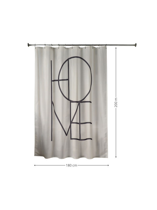 Home Shower Curtain 180x200cm Beige