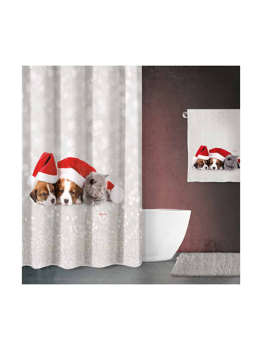Saint Clair Christmas Des 411 Fabric Shower Curtain 180x200cm Multicolour