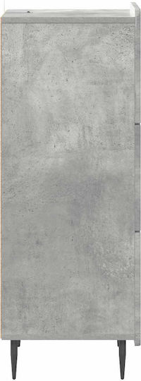Чекмеджета За Бюро Дървени Сиви 33x34.5x92см
