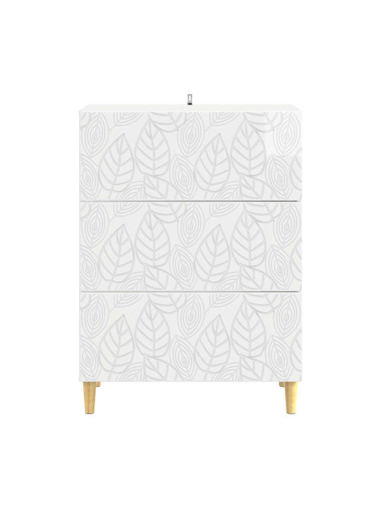 Büroaufbewahrungsschrank aus Holz Weiß 66x34,5x90cm