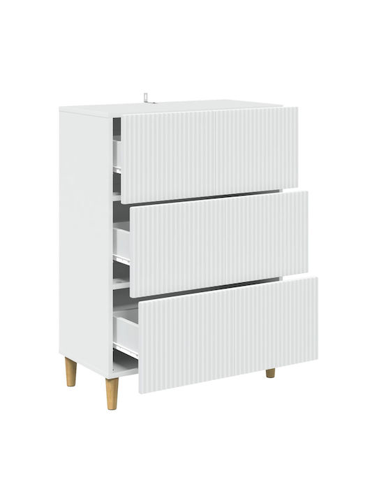 White Wooden Office Cabinet 66x34.5x90cm