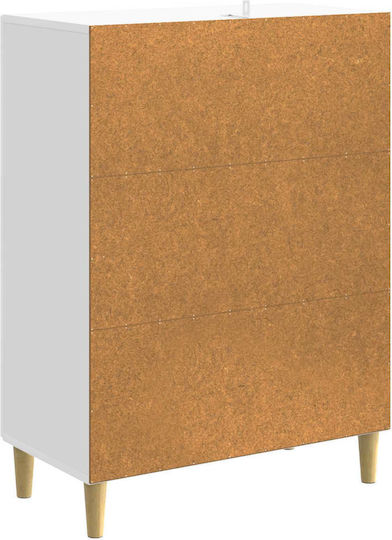 Büroaufbewahrungsschublade und -schrank Holzweiß 66x34,5x90cm