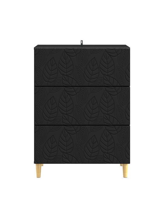 Cabinet De Birou Din Lemn Negru 66x34.5x90cm
