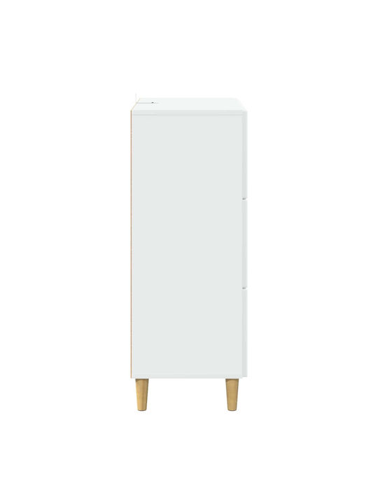White Wooden Office Cabinet 66x34.5x90cm