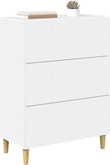 Sertar De Birou Din Lemn Alb 66x34.5x90cm