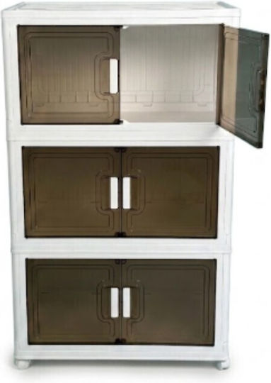 Plastic Office Cabinet with Wheels 55x32x94cm