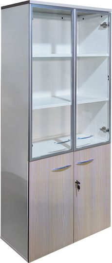 Büroaufbewahrungsschublade Holzarmadi Armadi mit Schloss Weiß 80x40x200cm