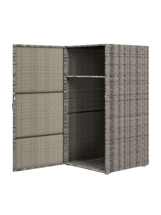 Μονόφυλλη Ντουλάπα Μεταλλική με 1 Ράφι 60x63x120εκ.