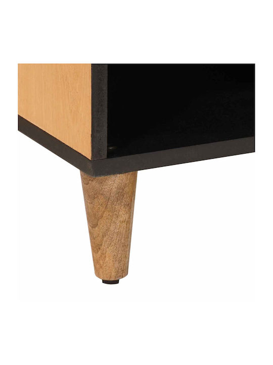 Chest of Drawers Bedroom Solid Wood & Metal Brown 80x33.5x46cm