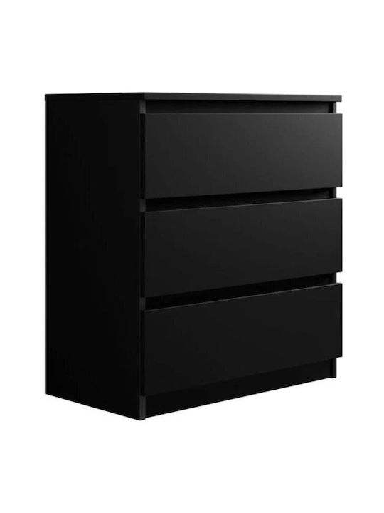 Juniper 3s Wooden Chest of Drawers with 3 Drawers Mauro 70x40x77cm
