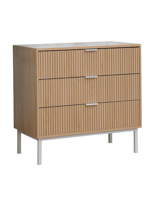 Haptic 3s Wooden Chest of Drawers with 3 Drawers 72x40x69.5cm