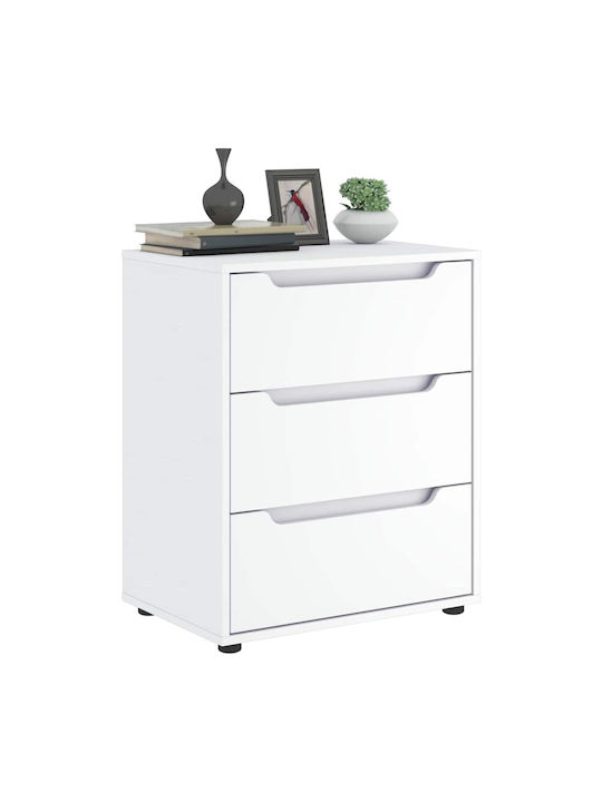 Bedroom Chest of Drawers Wooden White 60x40x73 cm