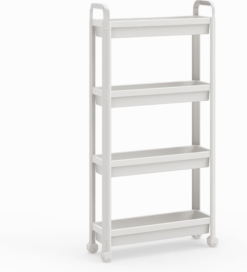 Costway Troler De Bucătărie Alb 54x18.5x103cm Costway Troler De Bucătărie Alb 54x18.5x103cm