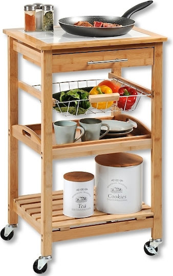 Kesper Lebensmittelregal Hölzernes 4 Ebenen Braune 25776