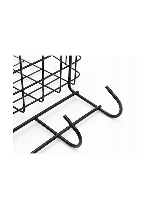 Wall Metal Shelf 38x15x21cm Black