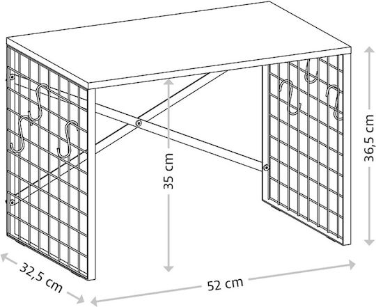 Kesper Metallische Basis für Mikrowelle 52x32,5x36,5 cm Schwarze