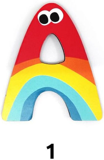 Svoora Decorative Letter Light Blue made of Wood Α 6x0.6x7εκ.