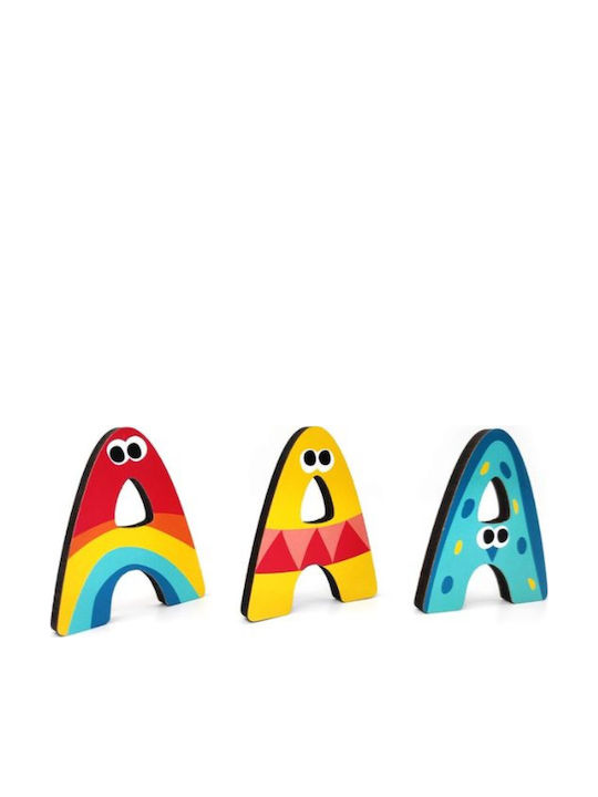 Svoora Decorative Letter Light Blue made of Wood Α 6x0.6x7εκ.