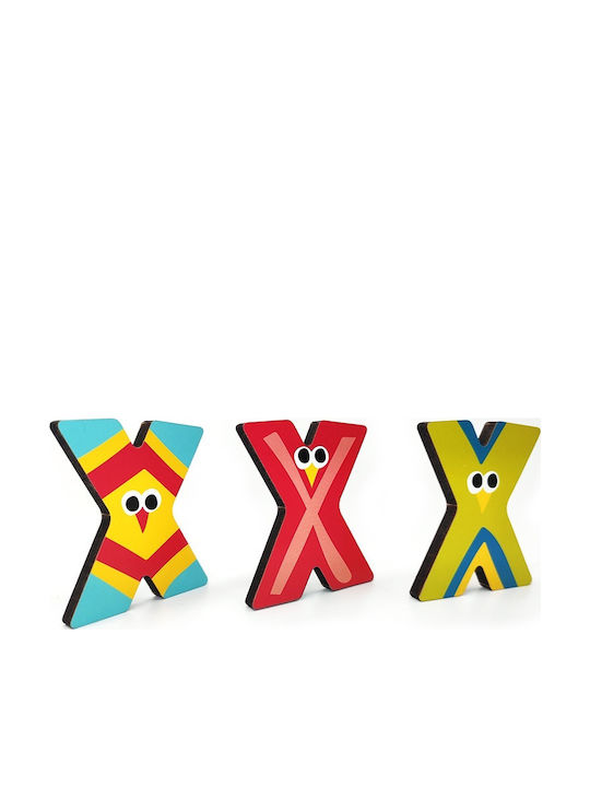 Svoora Decorative Letter Yellow Made of Wood 33x12x7cm