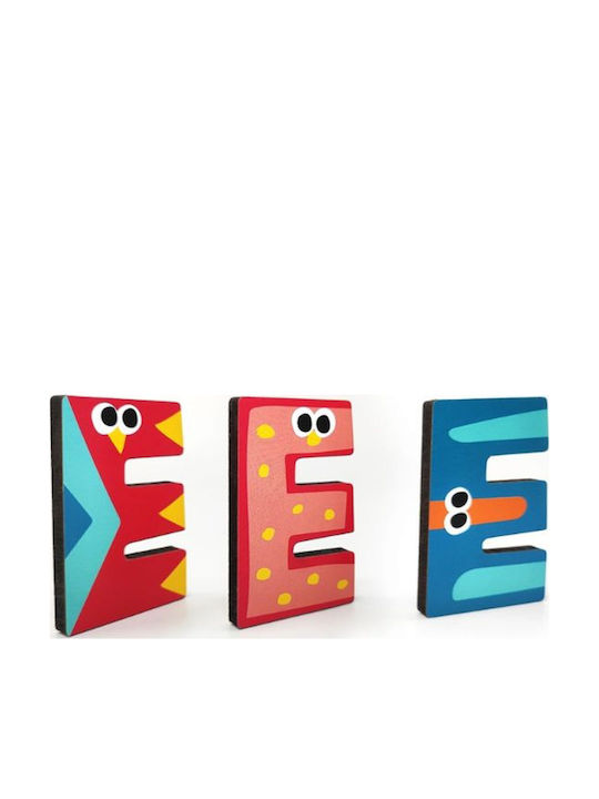 Svoora Decorative Letter Pink made of Wood Ε 4.5x0.6x7εκ.