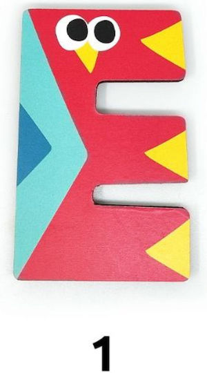Svoora Dekorativer Buchstabe Rosa aus Holz Ε 4.5x0.6x7εκ.