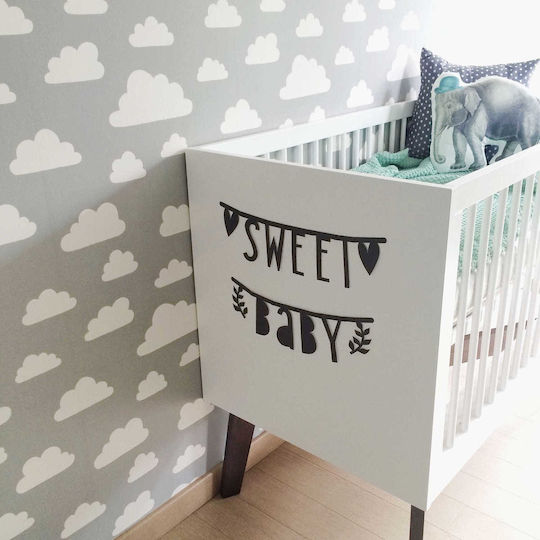 A Little Lovely Company Kids Decorative Garland Black made of Fabric Don't Forget to Dream