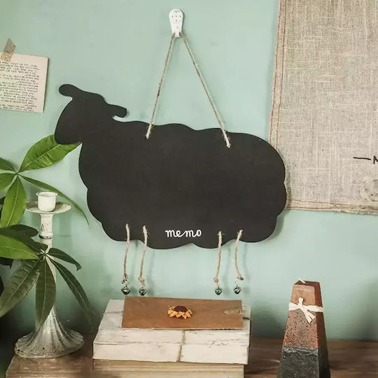 Uncle George Kids Decorative Hanging Animals Black Metal in Shape of Sheep 33x0.3x21εκ.