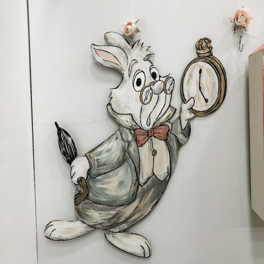 LiebeQueen Figurină Decorativă pentru Copii Animale Albastră din Lemn 37x2x50εκ.