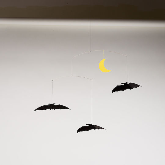Flensted Mobiles Kinder Dekoratives Zimmermobil Tiere Schwarz Fledermäuse 34εκ.