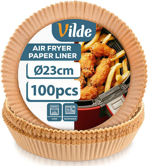 Vilde Αντικολλητικά Χαρτιά για Air Fryer 23x23εκ. 100τμχ