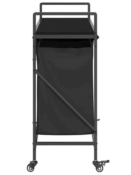 vidaXL Laundry Basket Fabric Black