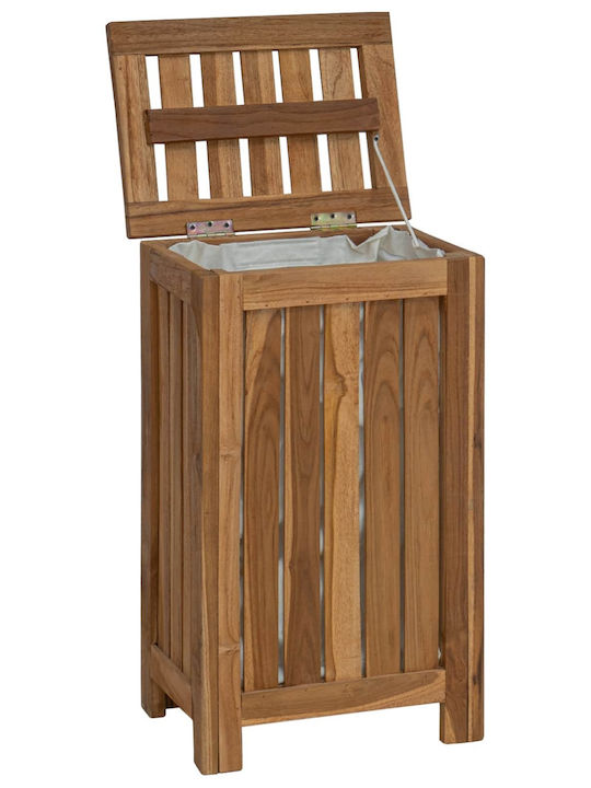 vidaXL Σετ Καλάθια Απλύτων Ξύλινα με Καπάκι 35x25x60cm Καφέ