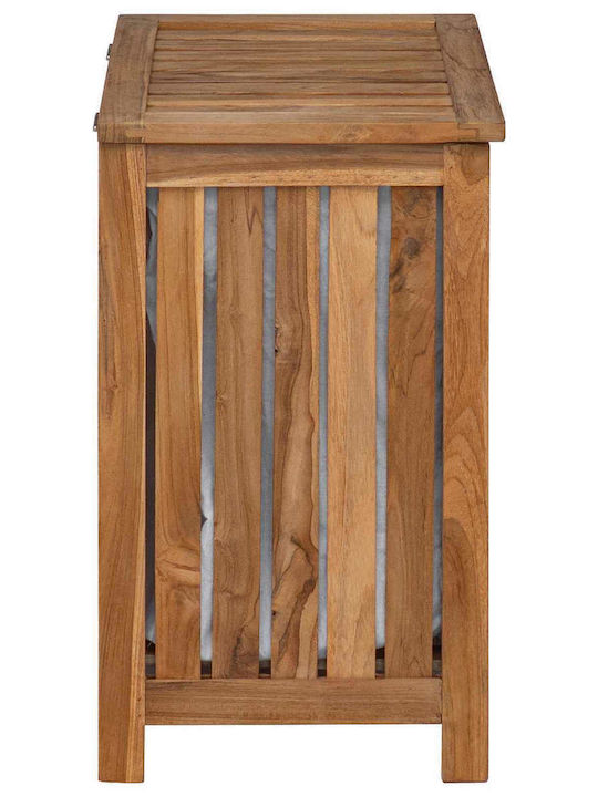 vidaXL Σετ Καλάθια Απλύτων Ξύλινα με Καπάκι 50x35x60cm Καφέ