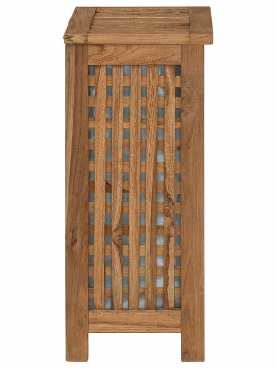vidaXL Wooden Laundry Basket Set with Cap 35x25x60cm Brown