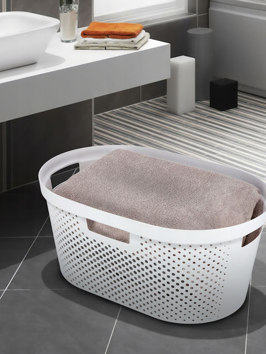 Curver 231009 Καλάθι Απλύτων Πλαστικό 40lt 59x38x27cm Λευκό