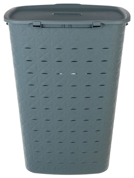 Curver Plastic Laundry Basket 56L with Cap 42x31.6x60cm Turquoise