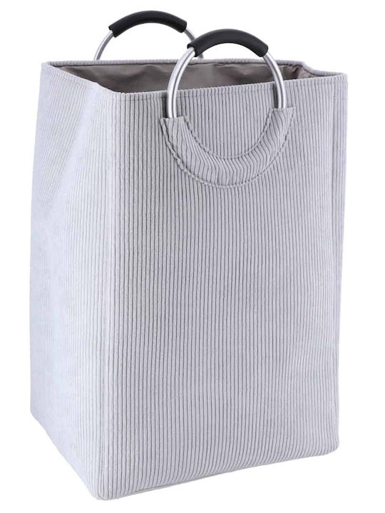 Eurocasa Fabric Collapsible Laundry Basket 55lt with Cap 30x36x63cm White Eurocasa Fabric Collapsible Laundry Basket 55lt with Cap 30x36x63cm White