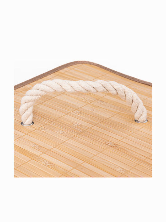Atmosphera Καλάθι Απλύτων Bamboo 48lt με Καπάκι 37x37x50cm Μπεζ
