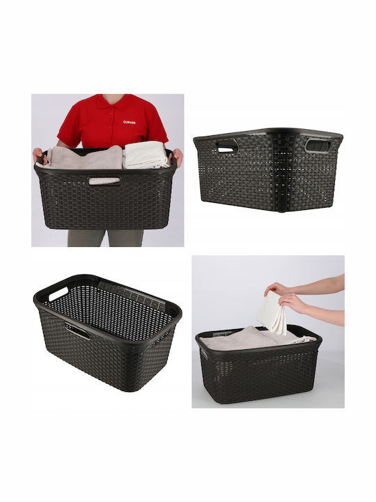 Curver Καλάθι Απλύτων Πλαστικό 45lt 45x38x27cm Καφέ